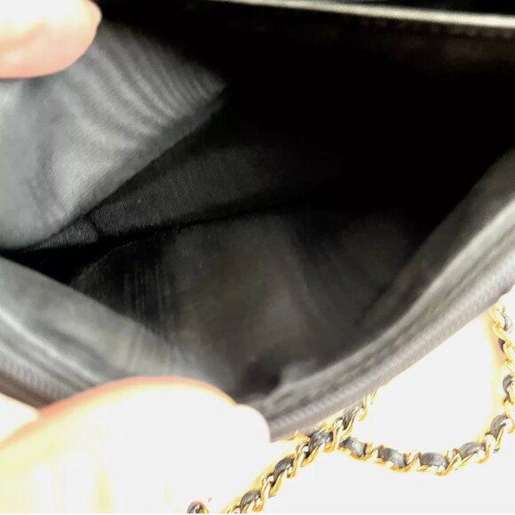 Chanel Black Caviar CC Logo Timeless Wallet on Chain WOC - Picture 9 of 16